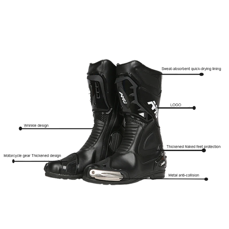 Ботинки мужские со стальным носком водонепроницаемые для мотогонок | Автомобили