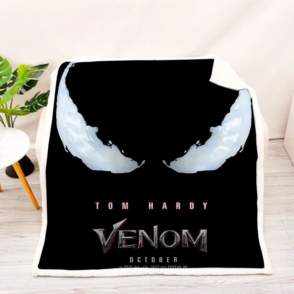 Новый дизайн пленка Venom мягкая теплая одежда Коралловый флис Плюшевые пледы