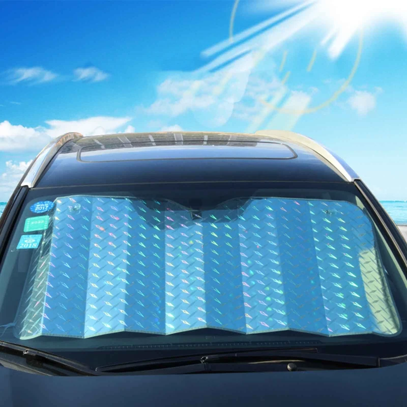 

Car Sunshade Front File Thickening Laser Season Sun Shade Sun Visor Car SUV Off-road Sun Block Windshield Cover Car Accessories