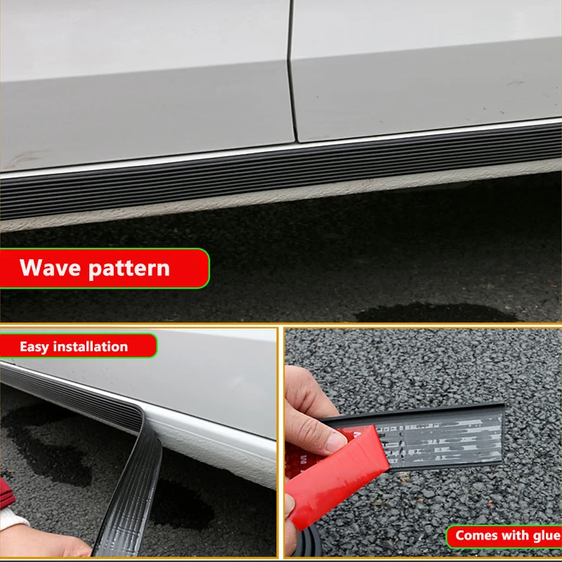Боковые юбки автомобиля 2m4m универсальные резиновые моторы с защитой от царапин