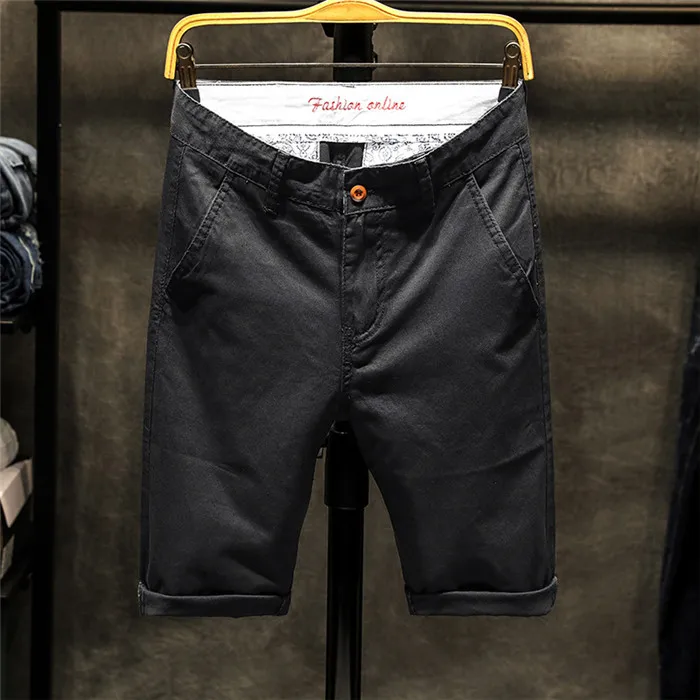 Мужские хлопковые шорты до колен повседневные в винтажном стиле бермуды большие