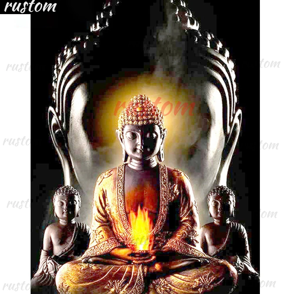 

Buddha Picture Of Rhinestone 5D DIY Diamond Embroidery Religion Diamond Painting Full Square Mosaic Home Decor Gift Rustom