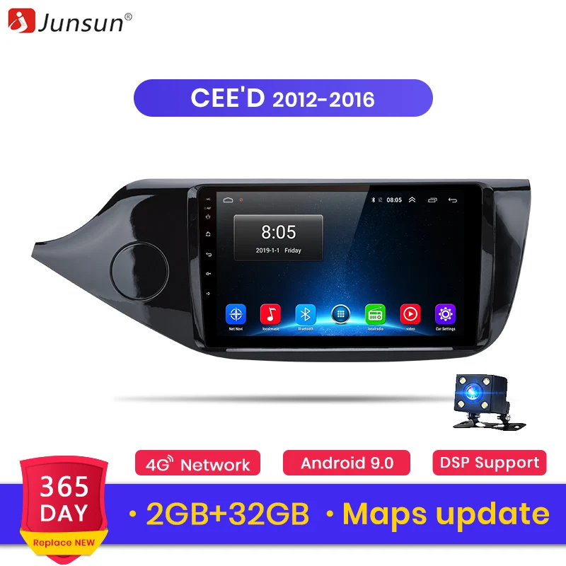 Junsun V1 2G + 32G Android 9 0 для KIA Cee ɽ CEED JD 2012 2013-2016 автомобильный Радио Мультимедиа Видео
