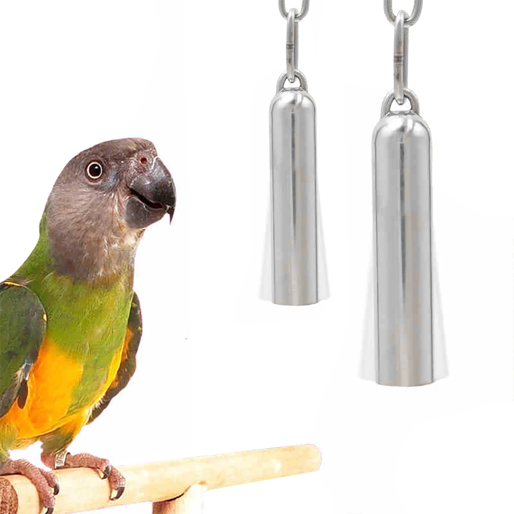 Игрушки для птиц колокольчик птица качающийся колокол из нержавеющей стали