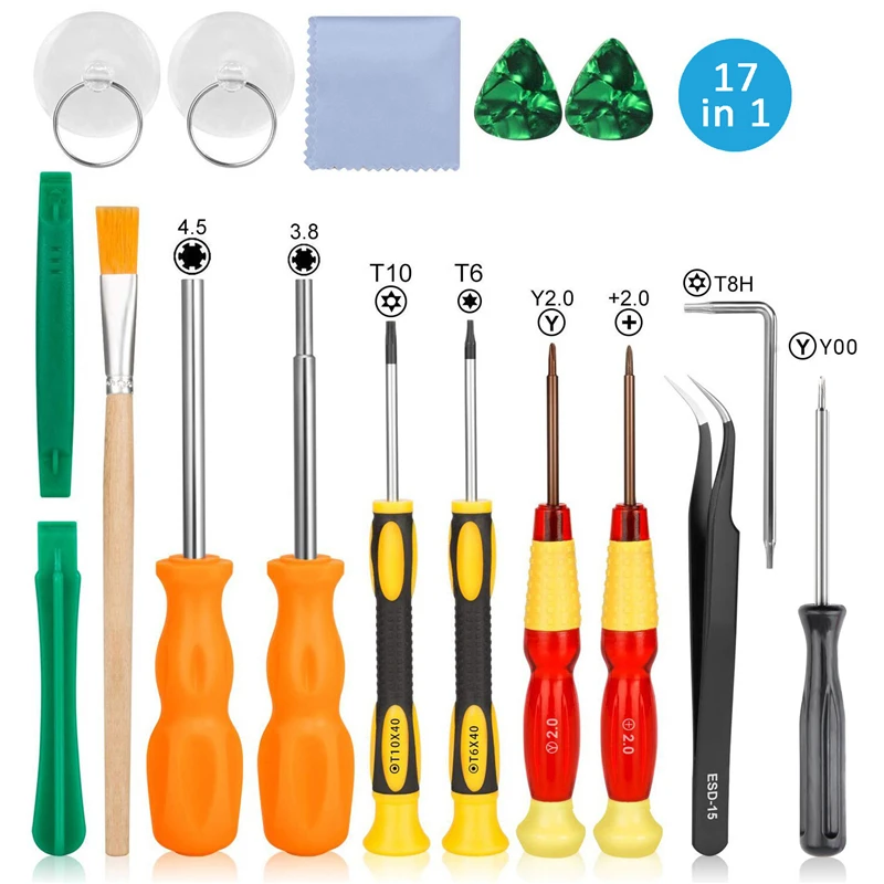 

17 in 1 Professional Security Game Bit Repair Tools Screwdriver Kit Set for Nintendo Switch 3DS 2DS Wii Gamecube Droppshipping