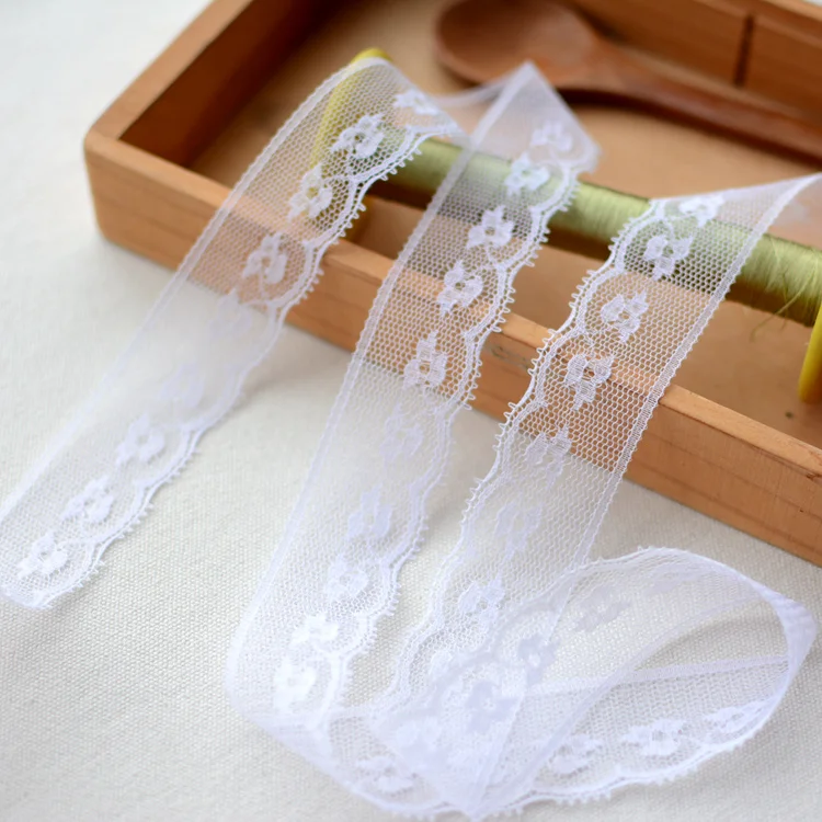 1 м последняя кружевная отделка лента тюль розовая белая ткань аппликация для