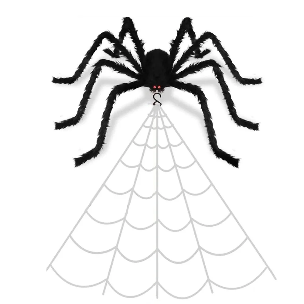 

Растягивающийся ужасный страшный паук с поддельной Паучья Паутинка бар дом с привидениями КТВ сцена реквизит Кулон Хэллоуин вечерние Деко...