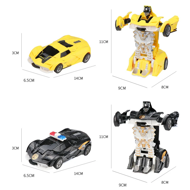 

Transformer Deformation Action Crash Transformation Car Toys Automatic Transform Robot Christmas Toy Gift for Boys Children S036