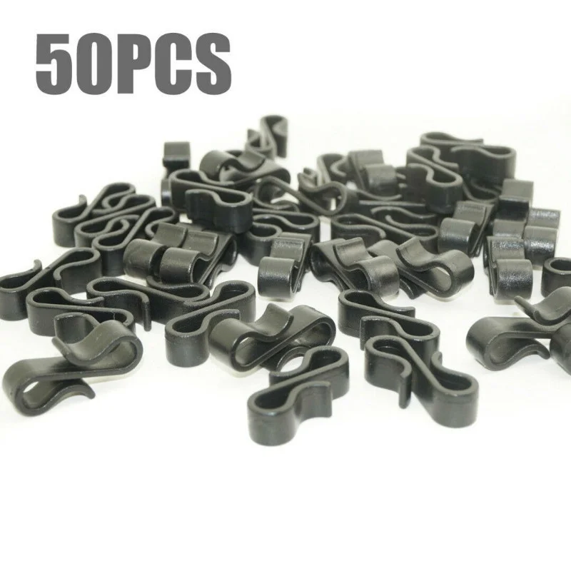 50/100 шт. Пластик двойная головка крюка желоба крючки станок и Heavy Duty Зажимы Новый