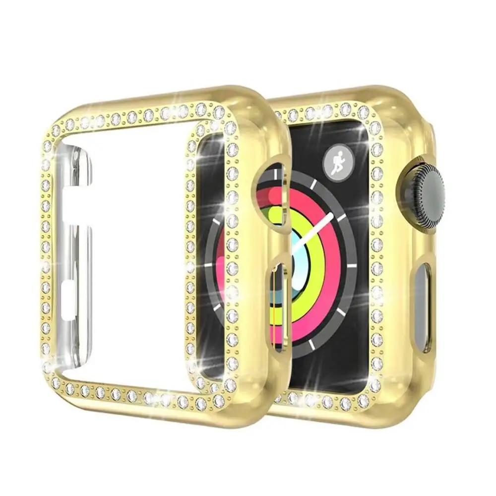 Лидер продаж Алмазный чехол для Apple watch серии 5 ремешок 40 мм 44 38 42 iwatch бампер 4 3 2 1 |