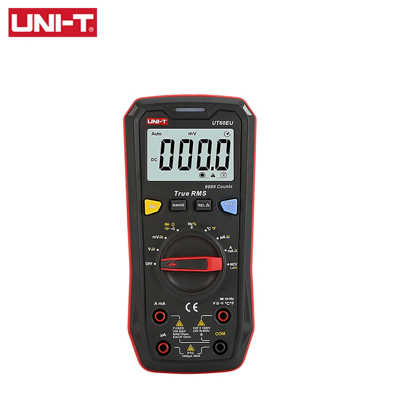 Uni-t Multímetro Digital Profissional Ut60eu 1000v ac dc Tensão Tester Meter Medidor Amperímetro Medidor de Temperatura Freqüência Multímetros