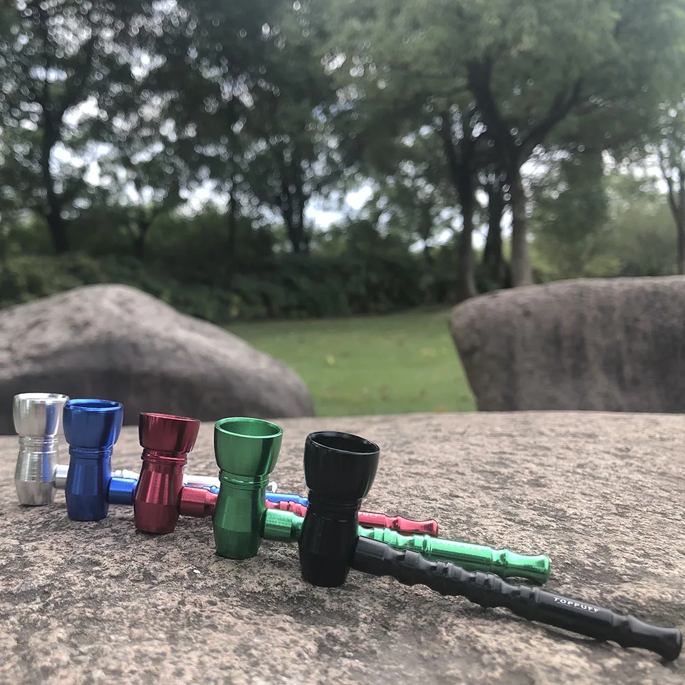 Богатая собака алюминиевая курительная трубка металлическая труба с