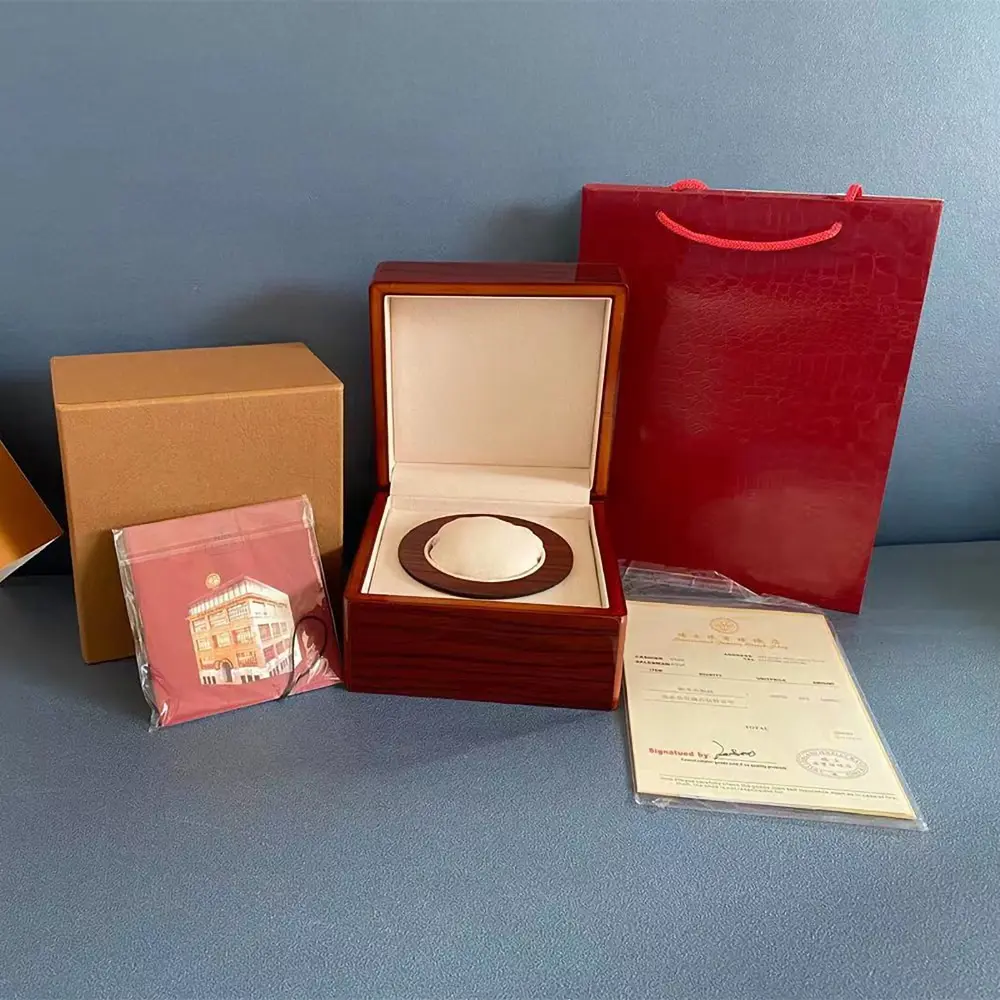 

Luxury High Quality Topselling Red PP Nautilus Original Box Papers Card Wood Boxes Handbag For 5711 5712 5990 5980 Watches