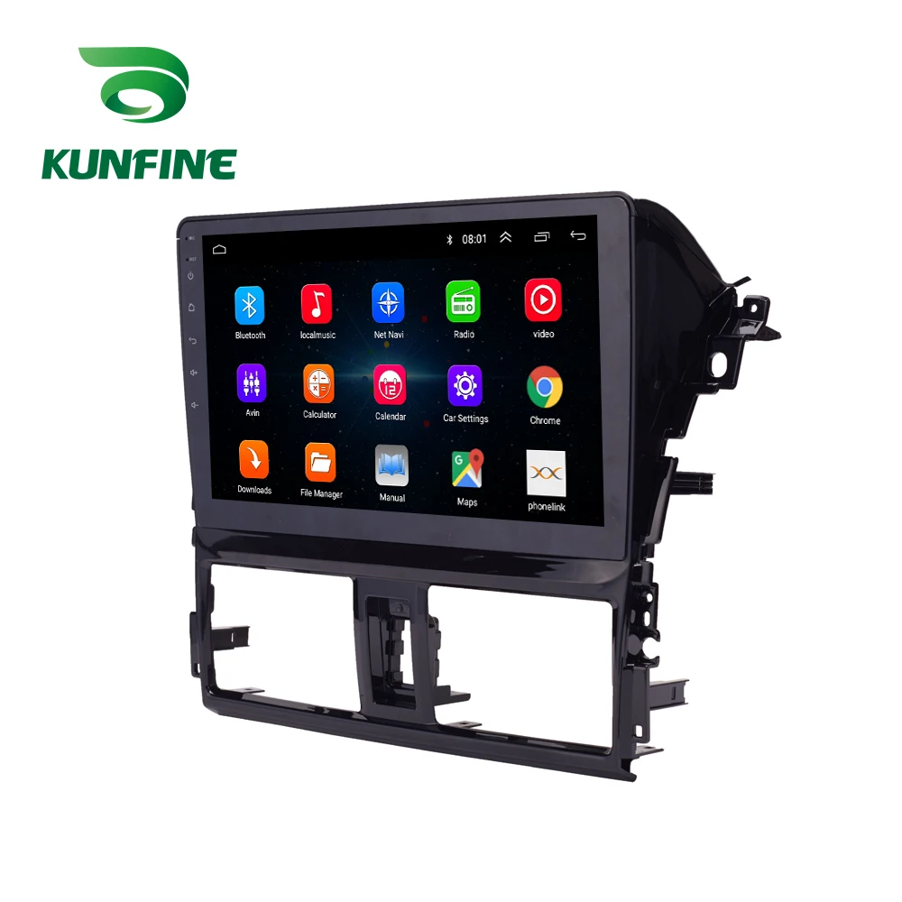 Octa Core 1024*600 Android 10 0 автомобильный DVD GPS навигатор плеер Deckless стерео для Toyota Vios/Yaris 2013