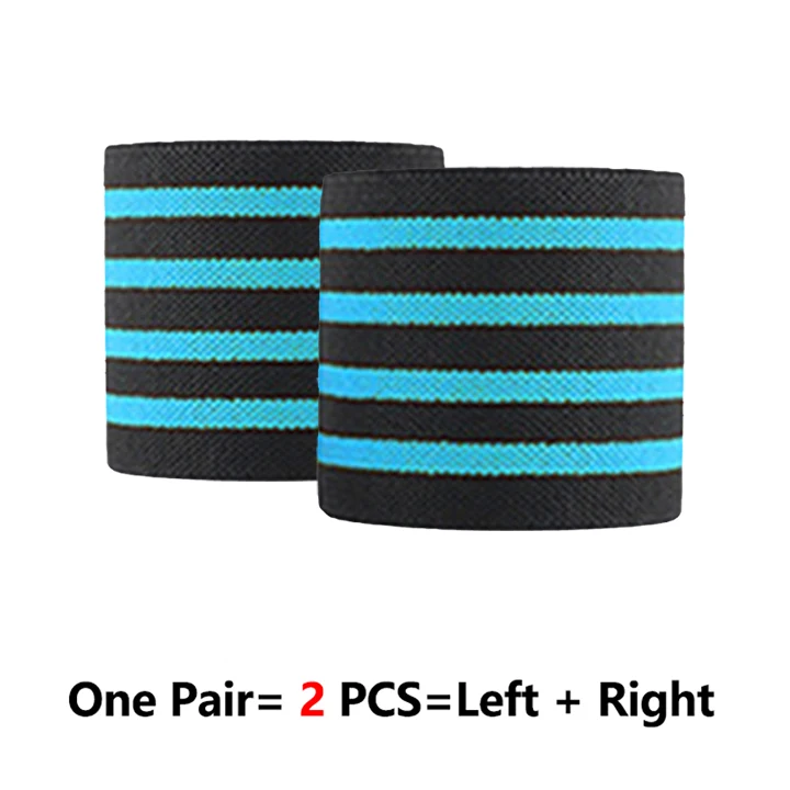Light Blue Stripes ROEGADYN профессиональная Тяжелая атлетика 2 м эластичный наколенник фитнес наколенник поддерживающий фиксатор тяжелый вес приседания тренировочный наколенник - Цвет: Light Blue Stripes