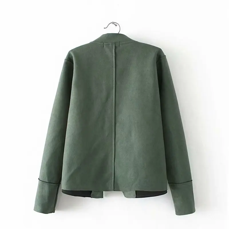 Новая осенне-зимняя куртка женская Chaqueta Mujer оверсайз зеленая уличная короткая
