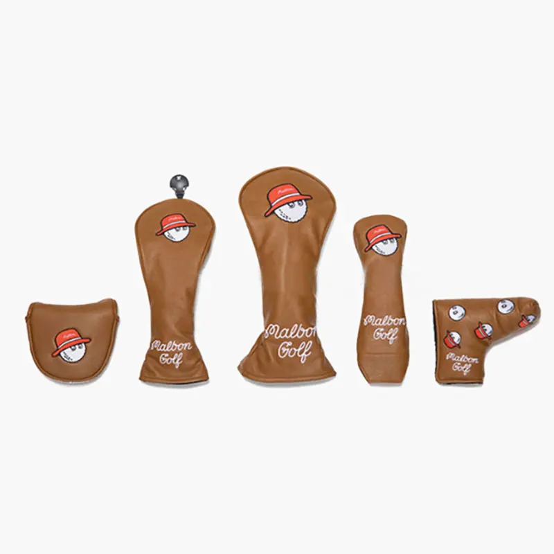 

Golf Club #1 #3 #5 Wood Headcovers Driver Fairway Woods Cover PU Leather Head Covers Set Protector Golf Accessories