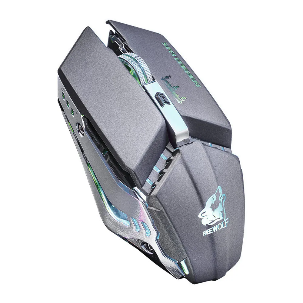 Беспроводная Бесшумная перезаряжаемая мышь 2 4 ГГц светодиодная 7 цветов дышащая