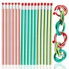 Карандаш гибкий разноцветный с ластиком, милые Канцтовары, новинка для школы и офиса, цветные карандаши для студентов, оптовая продажа