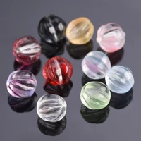 10pcs round pumpkin shape 10mm lampwork crystal glass loose spacer beads lot for jewelry making diy crafts findings