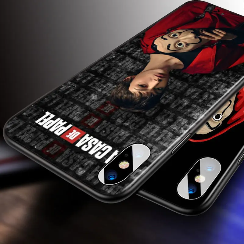 

Money Heist House Paper TV-Show For Apple iPhone 12 11 Pro Max mini XS Max XR X 8 7 6 6S Plus 5S SE 2020 Soft Black Phone Case