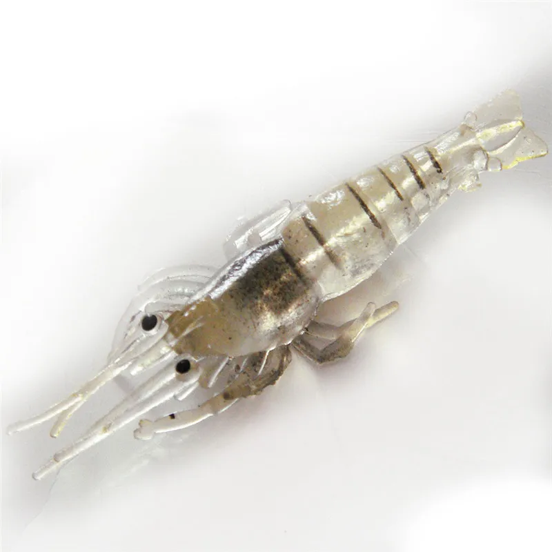 Приманка Мягкая креветка 10/20 шт. травяная экологически безопасная пластиковая