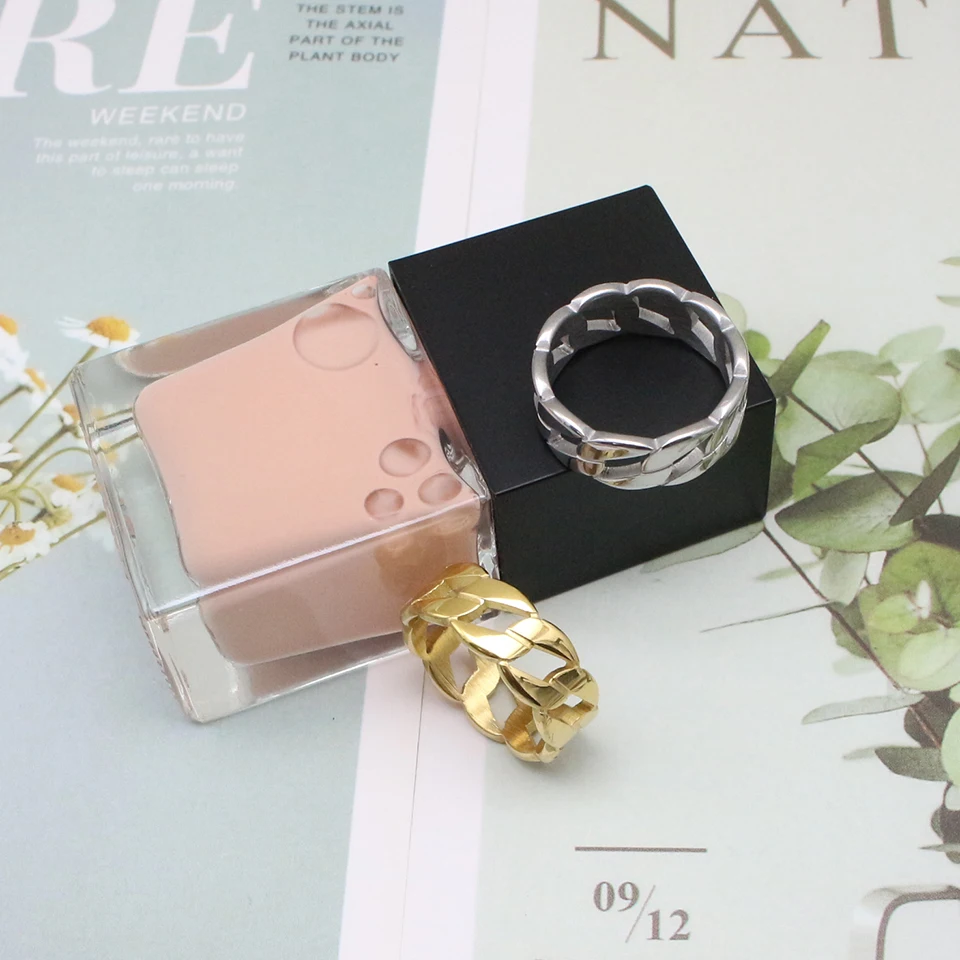 

New Arrivals Men's Ring Unique Design Chain Unlimited Connection Pattern Lovers Rings Stainless Steel Ring For Women Ring