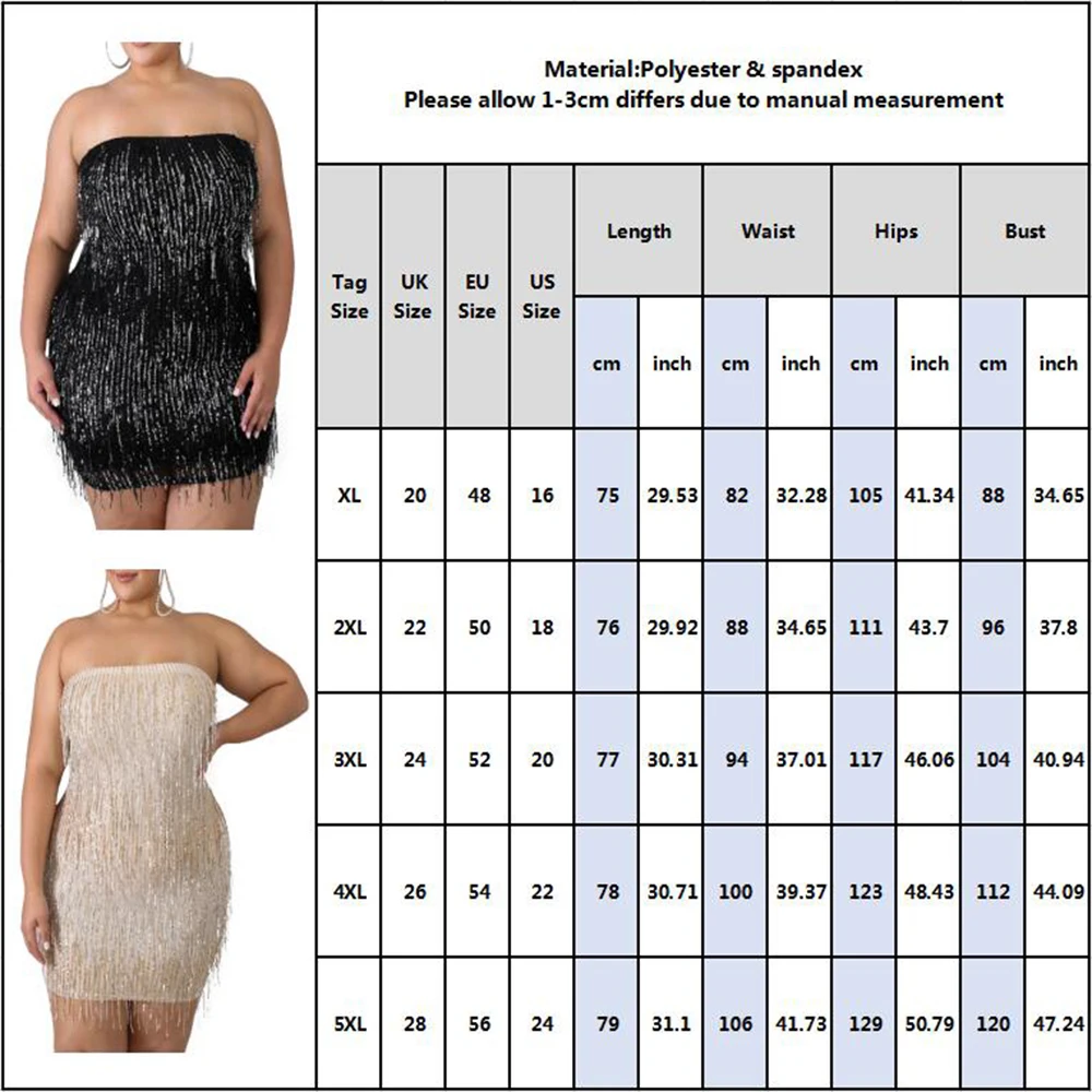 Сексуальное платье 5XL для выпускного вечера женское облегающее с бахромой на