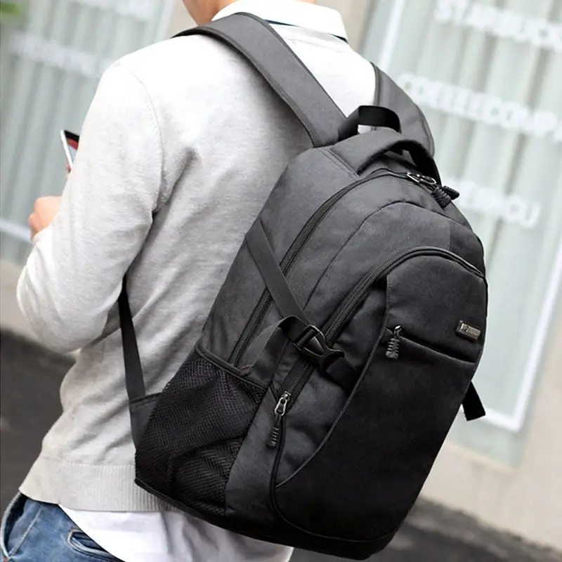 Рюкзак для ноутбука с usb портом зарядки бизнес водостойкий полиэстер и сумка