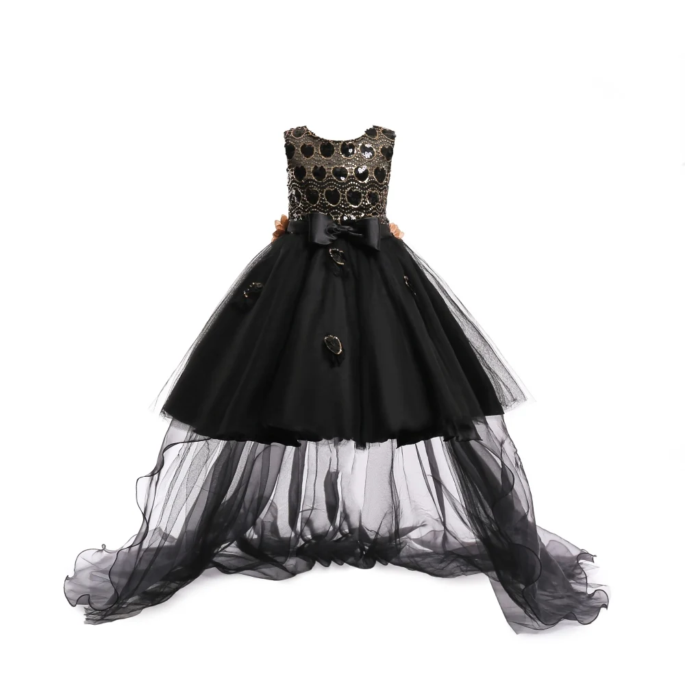 Бесплатная доставка детское платье для вечеринки Новое поступление 2021 черные