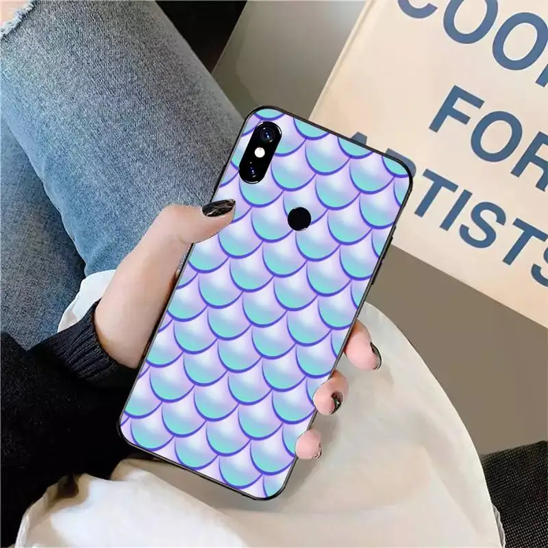

Fish scale animal pattern Phone Case For Xiaomi Redmi note 7 8 9 t max3 s 10 pro lite coque funda shell cover
