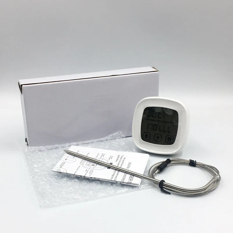 

Kitchen Meat Thermometer Probe LCD Digital Cooking Thermometer Smart Touch Screen Control For Meat Oven BBQ Cooking