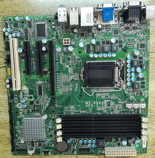 MS 9666 100% OK оригинальная материнская плата IPC с 1 * PCI CPU 2 COM промышленная