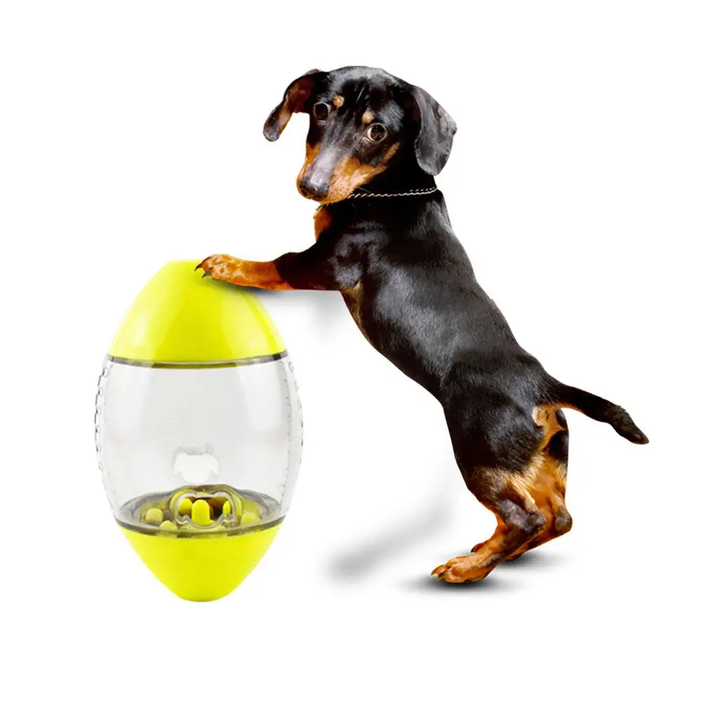 Nontoxic Pet Dog Rugby Ball Toy Funny Food Treat Feeder Tooth Cleaning for Puppy | Дом и сад