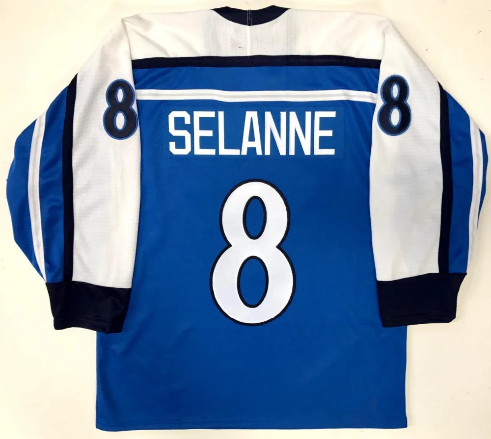 Finland Suomi#4 KIMMO TIMONEN 8 TEEMU SELANNE Ретро Возврат хоккейная Джерси Вышивка прошитая настроить любой номер и имя