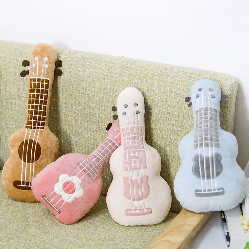 

2x 36cm Creative Simulation Guitar Plush Toys Home Decoration Baby Appease Doll Soft Pillow Cushion Birthday Gift(D&A)
