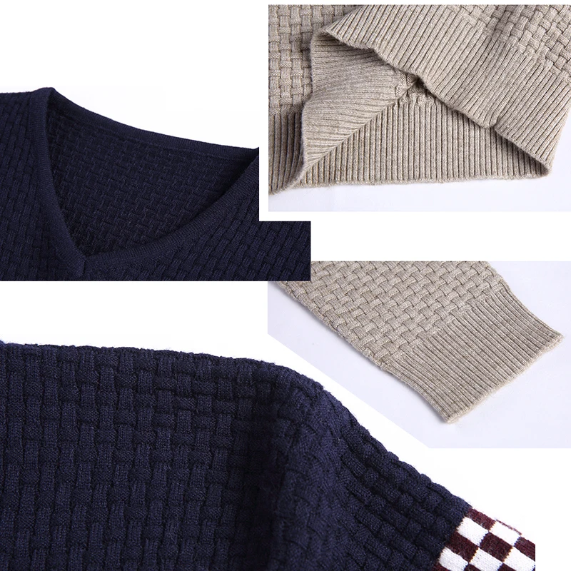 

Men Brand Sweater 2021 Sweater Business Leisure Sweater Pullover V-neck Mens Fit Slim Sweaters Knitted for Man