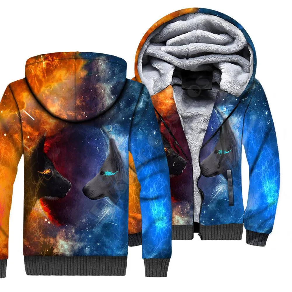 

Wolf Animal 3D Printed Fleece Zipper Hoodies Men For Women Winter Warm Double Plus Velvet Jacket Cosplay Costumes 14