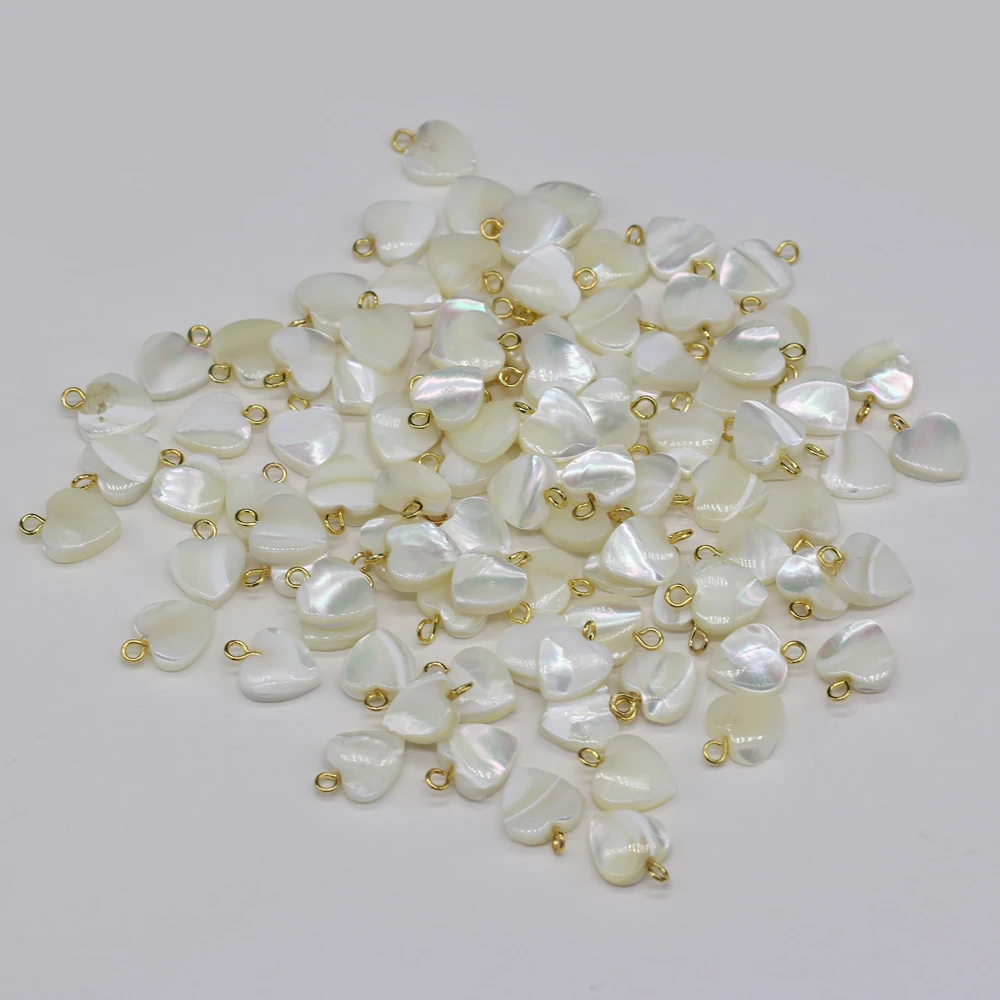 Подвеска из натуральной ракушки перламутровая белая в форме сердца Изысканные