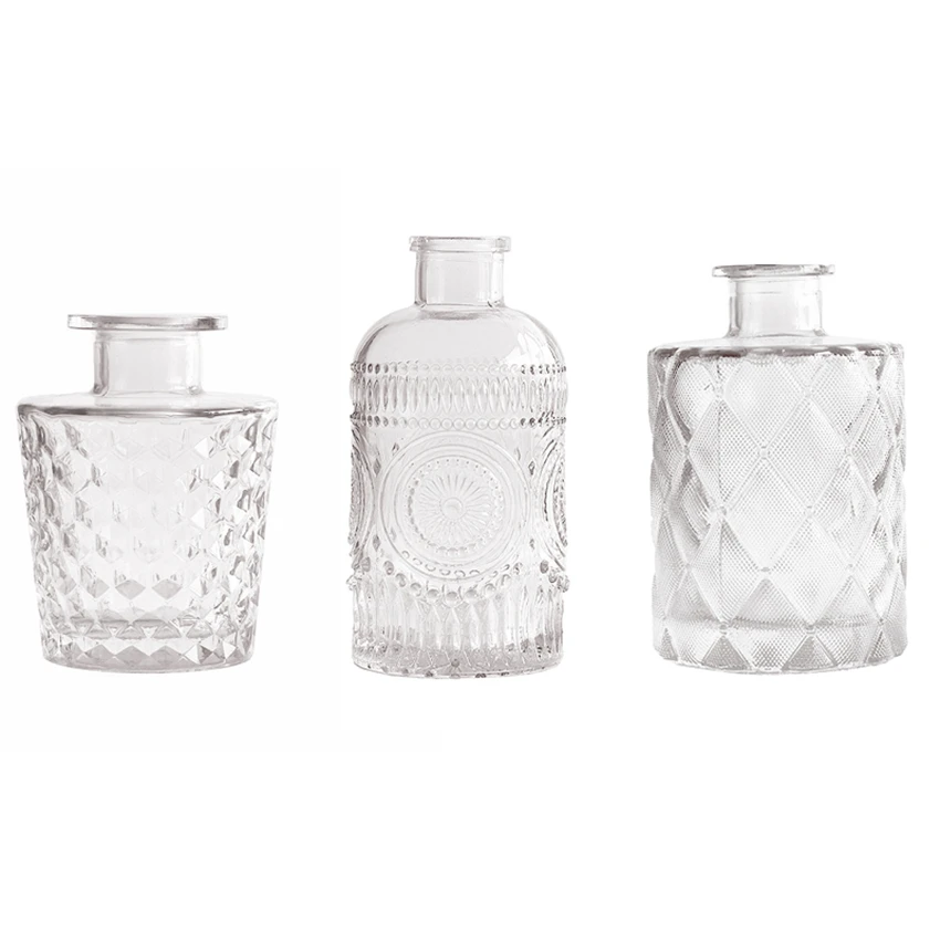 Мини креативная стеклянная ваза поделки настольный Прозрачный цветочный горшок