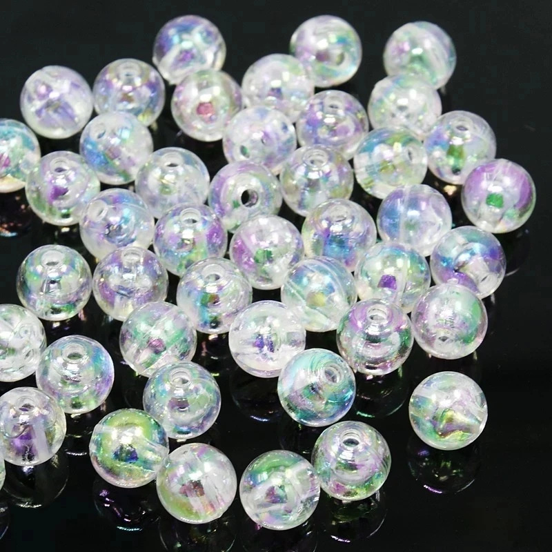 Экологичные прозрачные круглые акриловые бусины 1000 шт. 3 мм цветные AB для