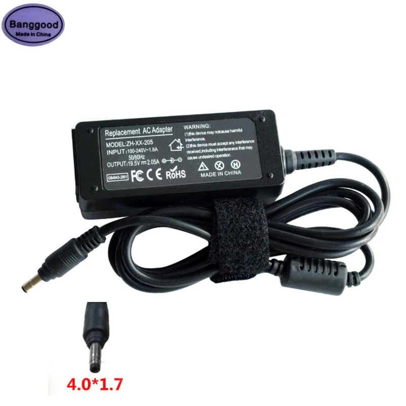 

19V 2.05A 4.0x1.7mm 40W Laptop AC Power Adapter Charger For HP N17908 Mini 110 210 CQ10 210-1081NR 210-1090CA WE824UA HSTNN-DA18