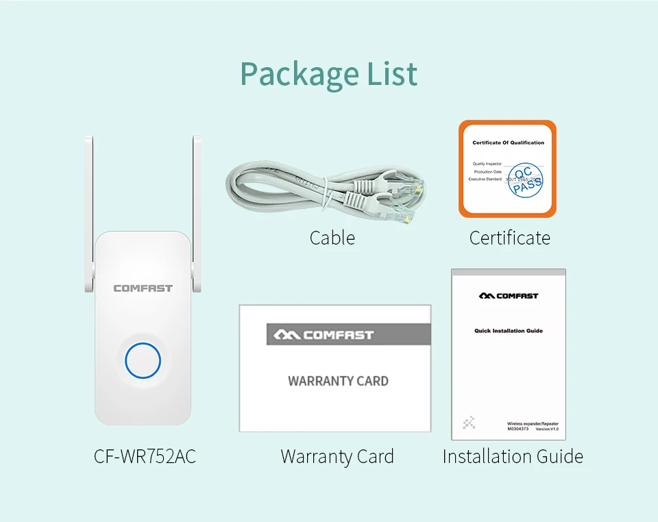 

COMFAST Wireless Wifi Repeater 1200Mbps Dual Band / 300Mbps 2.4G Network Wifi Extender Signal Amplifier Signal Booster Repetidor