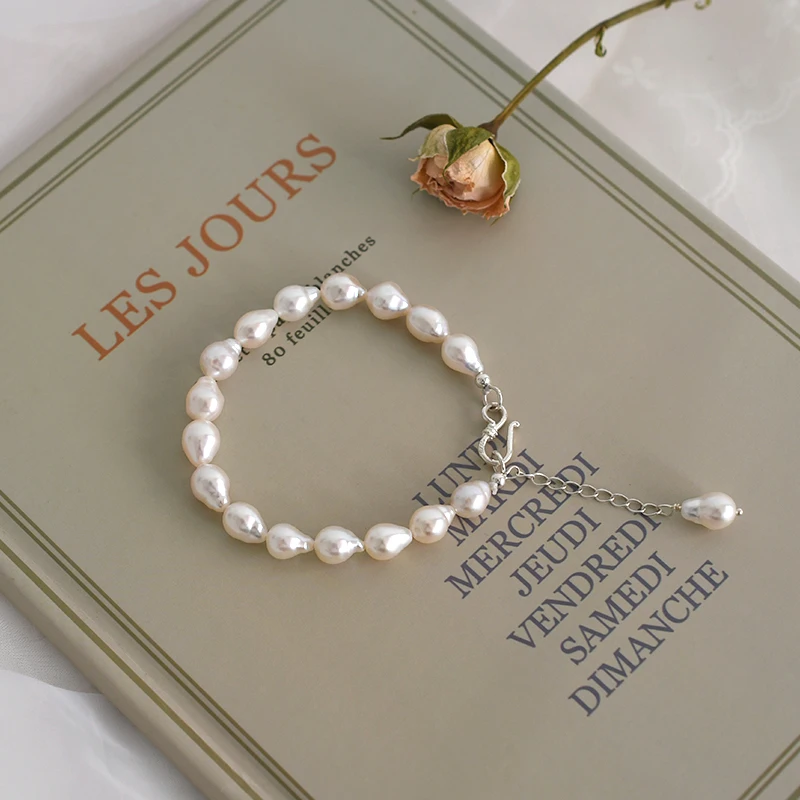 Женский браслет из натурального пресноводного жемчуга ASHIQI 7 8 мм с застежкой