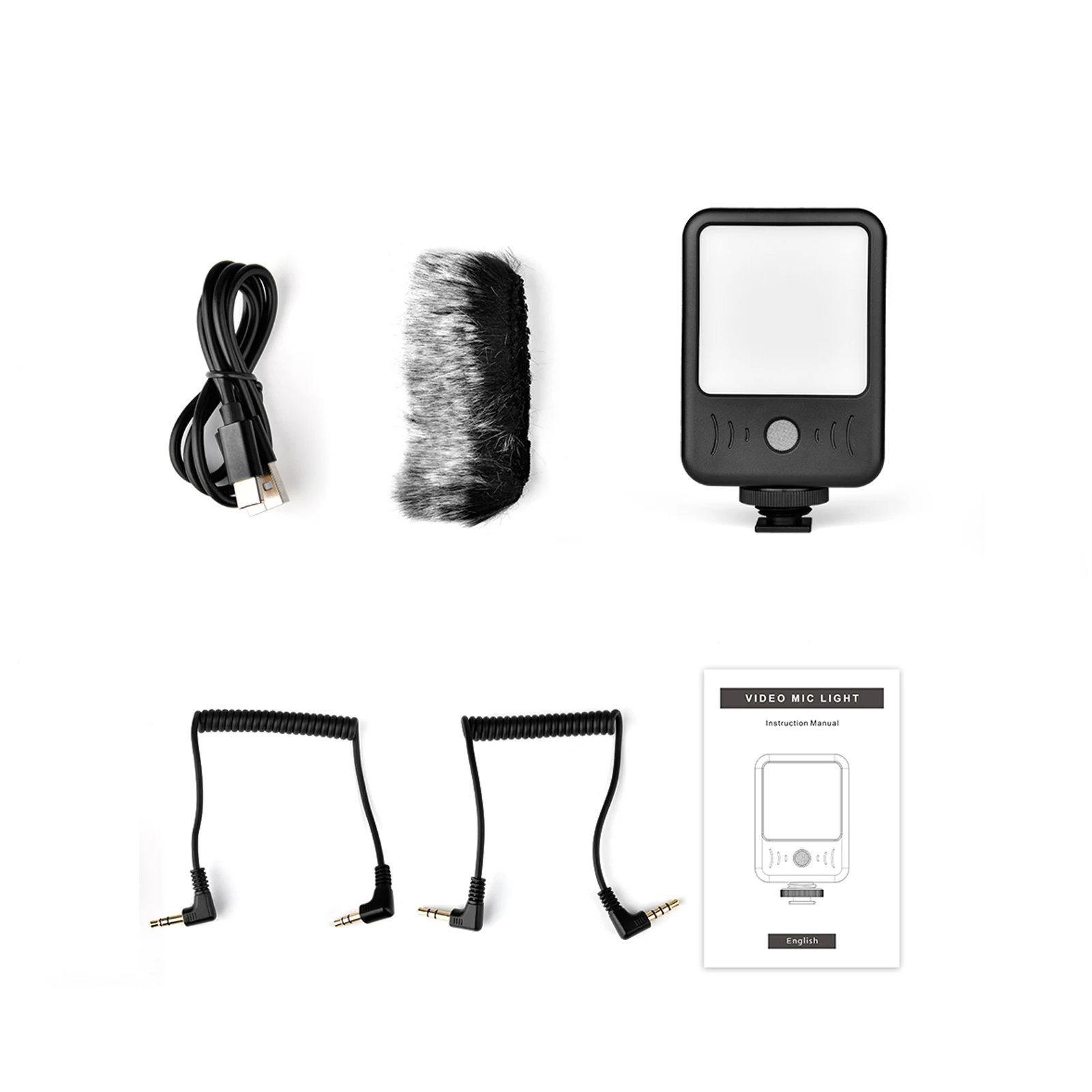 

Миниатюрный перезаряжаемый светодиодный светильник для видеосъемки со встроенным микрофоном с защитой от шума + 6500K заполнясветильник с кр...