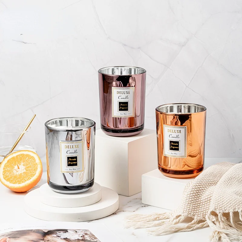 

Handmade Candle Jar Electrofacing Cup Soy Wax Aromatherapy Scented Relaxing Birthday Gift 1PC