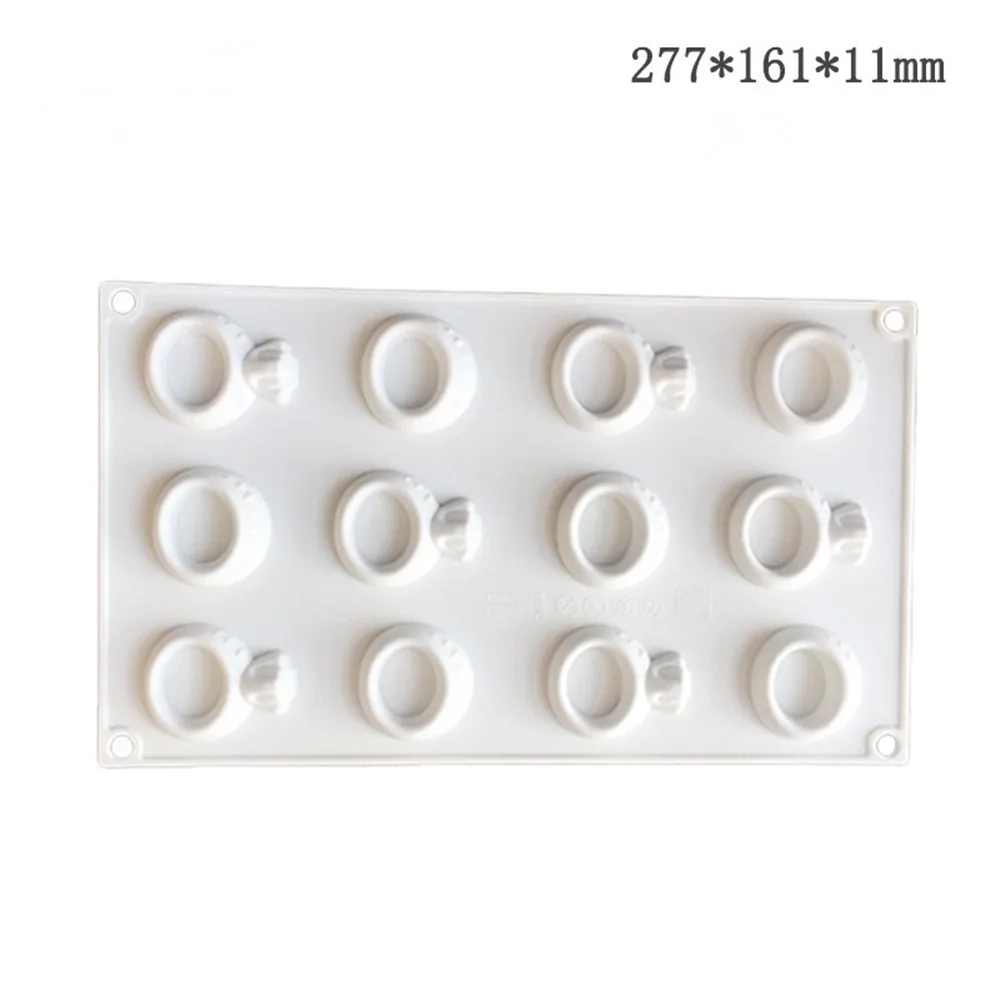 WOWCC12 отверстия АЛМАЗНОЕ КОЛЬЦО французский десертный лоток силиконовая форма