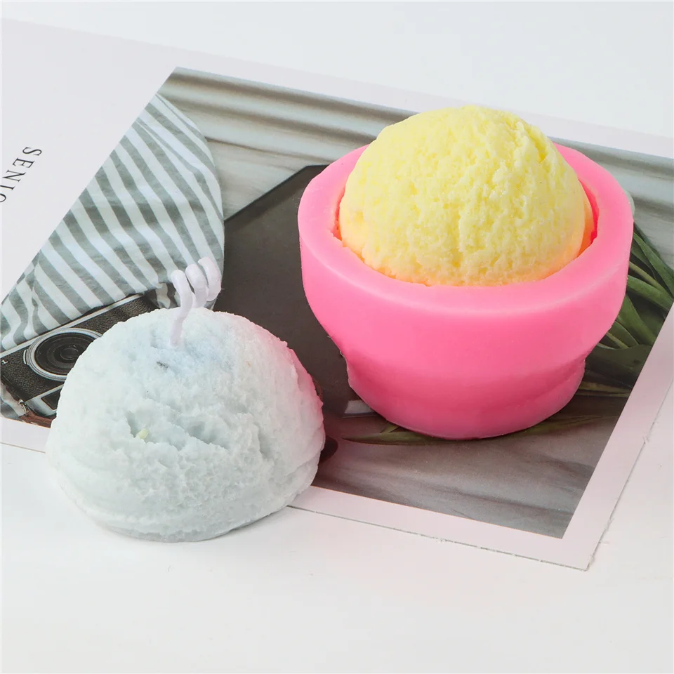 Силиконовая форма для мини-мороженого в форме свечи гибкий Сферический