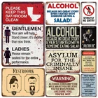 Антикварная металлическая фотопластина, винтажная металлическая пластина для ванной комнаты, декоративные дверные знаки, персонализированный домашний декор