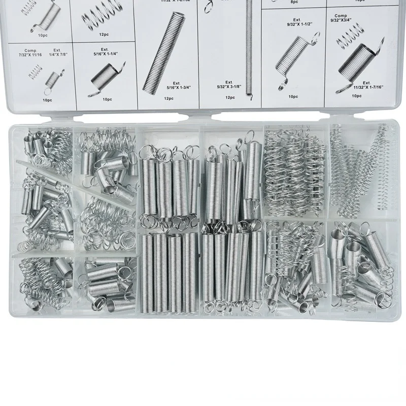 

Набор пружин 200 шт., пружина натяжения, набор пружин компрессии, прозрачная пластиковая коробка pp, 20 спецификаций в коробке